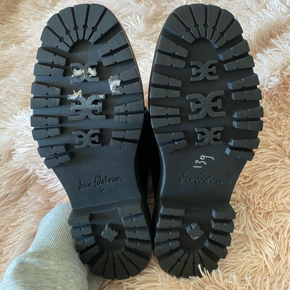 SOLD!! Sam Edelman Black Lennon Lug Sole Buckle Mule Loafer size 6 - Picture 14 of 14